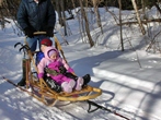 Sledding.