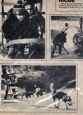 Bottom photo is of  Brent Broadhurst running a race at the age of 11 at a winter carnival 1983