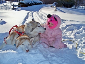 Justy and Kisha with a friend.